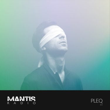 Pleq, wearing a blindfold, facing to the side and looking up. Mantis Radio