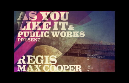 Cropped section of original flyer for the event featuring Regis & Max Cooper