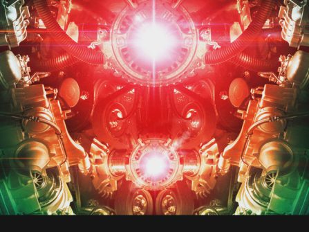 Mirrored laser centred abstract gears - Wirewound - Mantis Radio