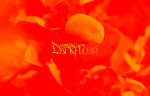 Mornings with Darkfloor - July 11, 2024 cover. Red background with yellow lemon